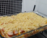 Cachorro quente de forno