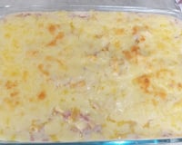 Macarrão ao molho branco com presunto