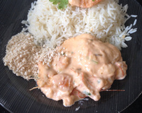 Estrogonofe de camarão