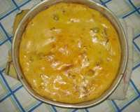 Torta salgada de Calabresa e Palmito