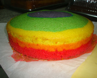 Bolo arco-íris