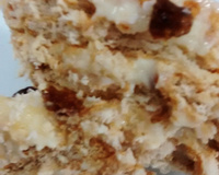 Pavê de bolacha com creme branco