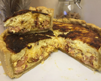 Quiche de presunto e queijo do Glauco