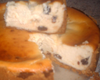 Torta de ricota com passas light