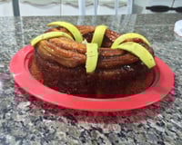 Torta invertida de banana