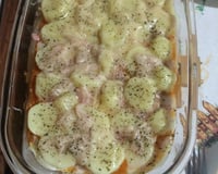 Batata de forno com frango rápida