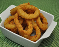 Aneis de cebola crocantes