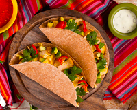 Taco de frango com wrap