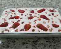 Sobremesa gelada de morango