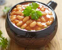 Feijão branco com camarão