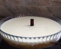 Doce de banana com cobertura de leite condensado ( Lúcio Cezar )