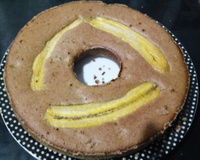 Bolo de banana com aveia