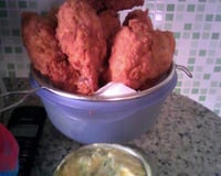 Coxa de frango empanada