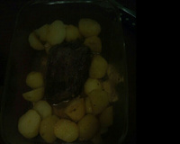 Picanha de forno com batatas