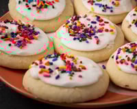 Bolacha com cobertura de  glacê