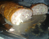 Rocambole de frango com molho especial da Pri