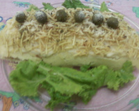 Rocambole de arroz cozido do Lúcio Cezar