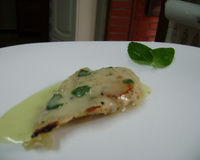 Filé de frango com molho de mostarda, vinho branco e arroz integral