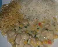 Filé de frango ao molho de requeijão