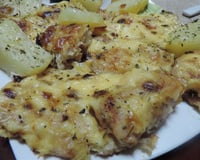 Frango assado com creme de cebola e maionese