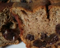 Bolo de Banana com Passas e Canela (sem açúcar)