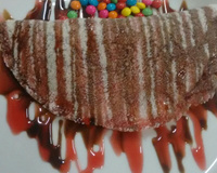 Tapioca de brigadeiro com morango