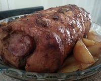 Lombo assado com batata doce