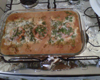 Lasanha de massa de pastel