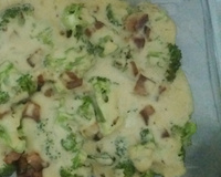 Brócolis gratinado com bacon