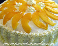 Bolo de pêssego gelado