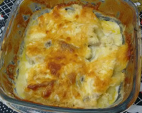 Filé de tilápia gratinado com batatas