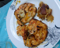 Cação ao forno com batatas