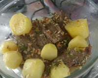 Picanha de forno com batatas