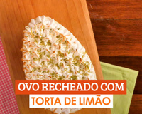 Ovo recheado com torta de limão