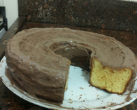 Bolo gelado de laranja diet