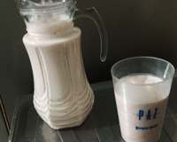 Batida de morango com refrigerante