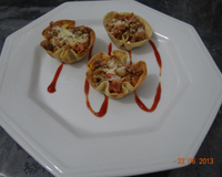 Crocante com recheio de cachorro quente