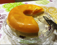 Sobremesa deliciosa de pêssego