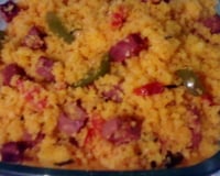 Farofa de cuscuz com calabresa