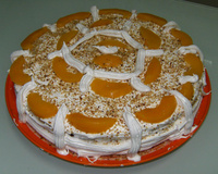 Torta de pêssego da Crocks