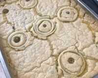 Torta de repolho com bacalhau