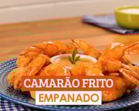 Camarão empanado crocante