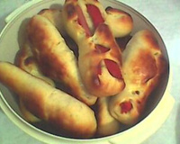 Pão de leite com salsicha