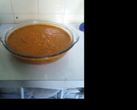 Caldo de abóbora e frango