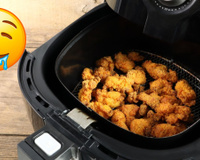 Frango empanado na airfryer: a proteína do seu almoço fica uma delícia e é uma ótima opção de prato saudável