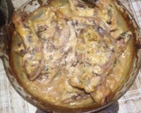 Frango ao creme de cebola no forno