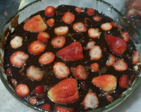 Pavê de morango com chocolate