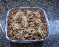 Polenta com molho de carne moída