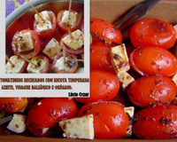 Tomatinhos recheados com ricota temperada