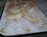 Geladinho de banana com creme de chocolate
